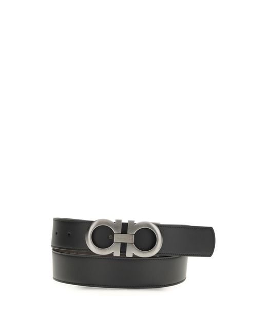 Ferragamo White Double Belt for men