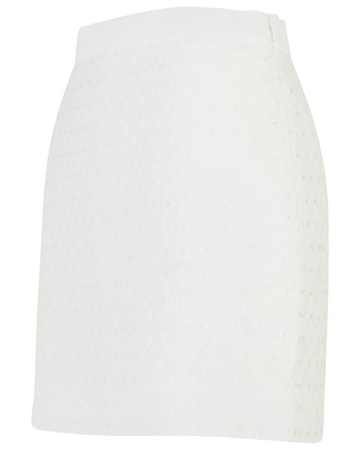 Casablanca White Cotton Blend Miniskirt