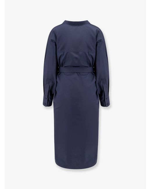 Nude Blue Dress — Belted Cotton