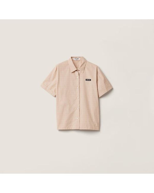 Miu Miu Natural Short Sleeves Shirt