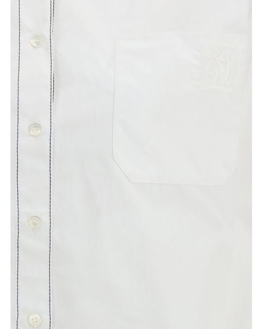 Marni White Cropped Long-Sleeve Shirt