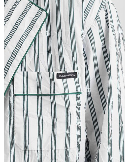 Dolce & Gabbana Multicolor Dolce & Gabbana Vanity Froisse Fabric Dressing Gown Shirt for men