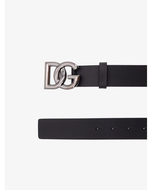 Dolce & Gabbana White Dolce & Gabbana Leather Belt for men