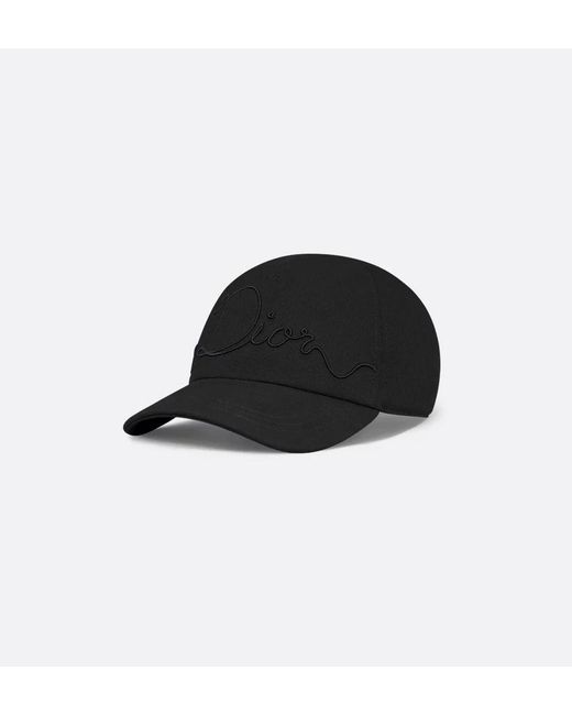 Dior Black Ribbon Trucker Hat for men
