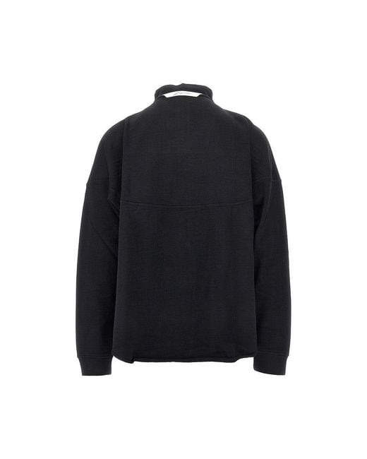 Jacquemus Blue 'Rond Carré' Quarter-Zip Sweatshirt for men