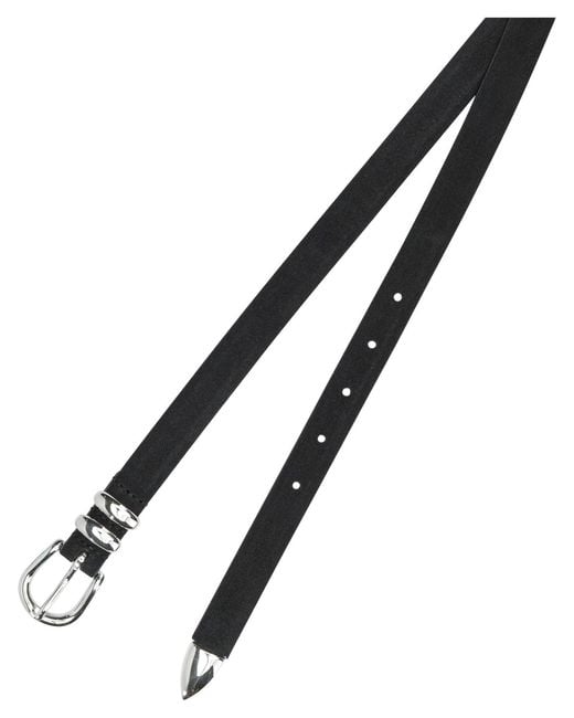 Andersons Black Suede Leather Belt
