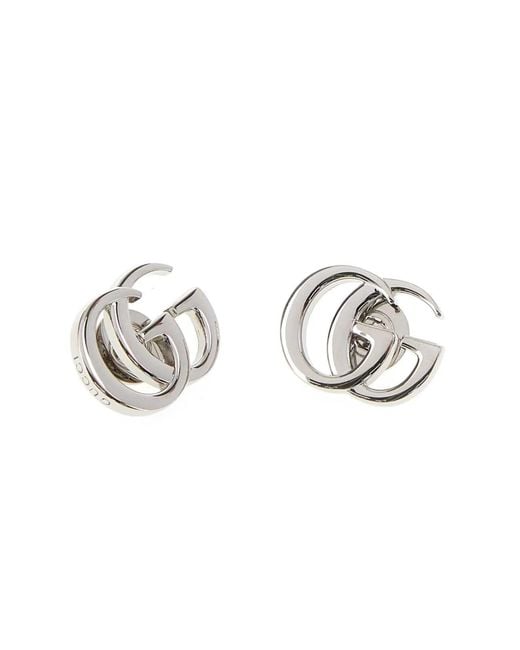Gucci White Gg Marmont Earrings