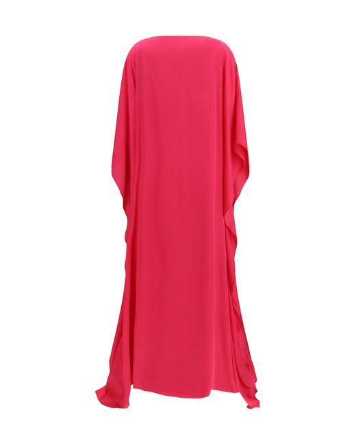 Sa Su Phi Red Marta Satin Maxi Dress Fuchsia