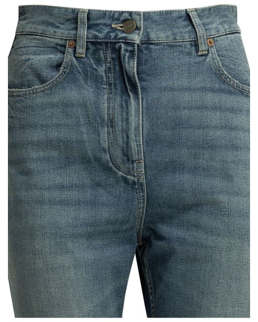 Valentino Blue Straight-Leg Jeans Light