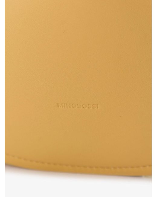 MINOBOSSI White Lizzie Leather Crossbody Bag