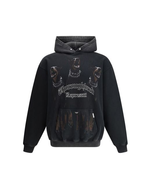 Represent Black Hoodie Thoroughbred for men