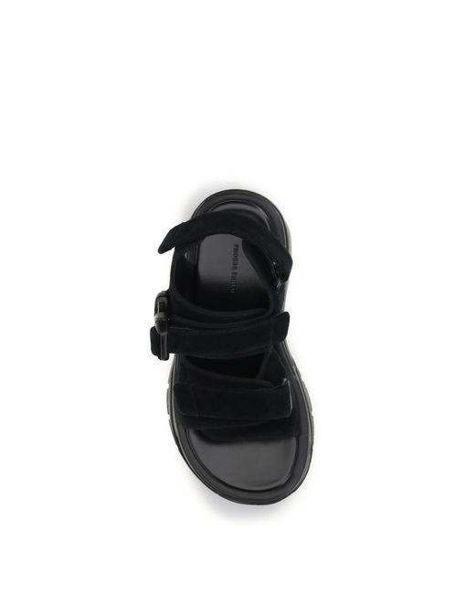 Phoebe Philo White Sandals Pace Runner Suede