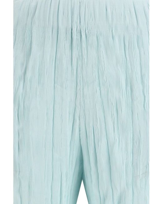 GONGDID DESIGN Blue Trousers Flared Wave