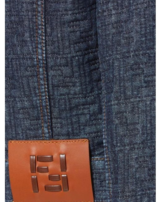Fendi Blue Padded Denim Jacket