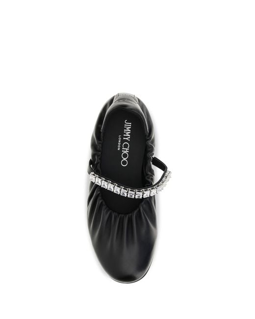 Jimmy Choo White Jade Ballerinas