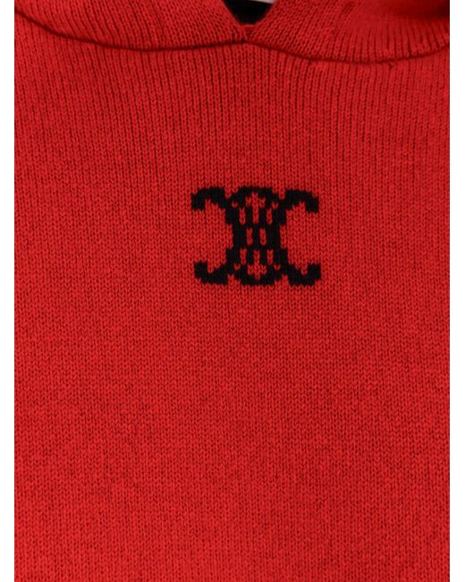 Céline Red Cashmere And Wool Blend Sweatshirt for men