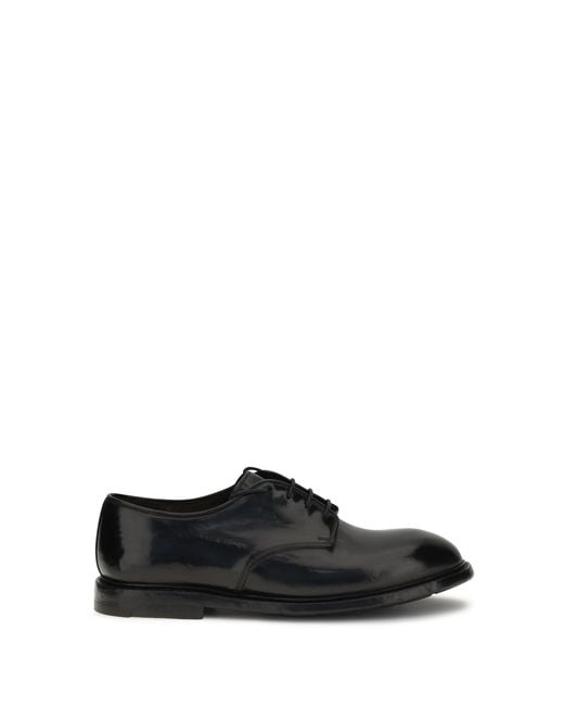 Premiata Black Lace-Up Shoes Leather for men