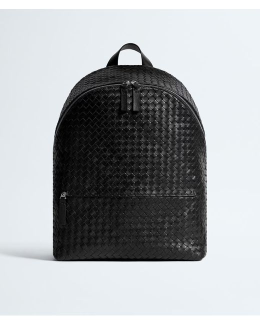 Bottega Veneta Black Intrecciato 1975 Backpack for men