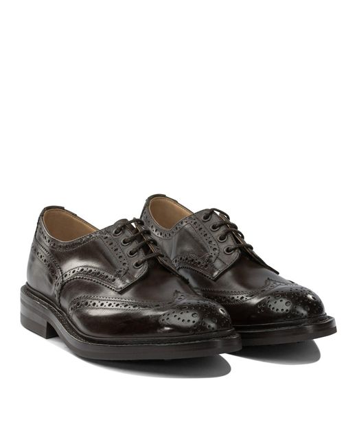 Tricker's Black Bourton Lace-Up Shoes for men