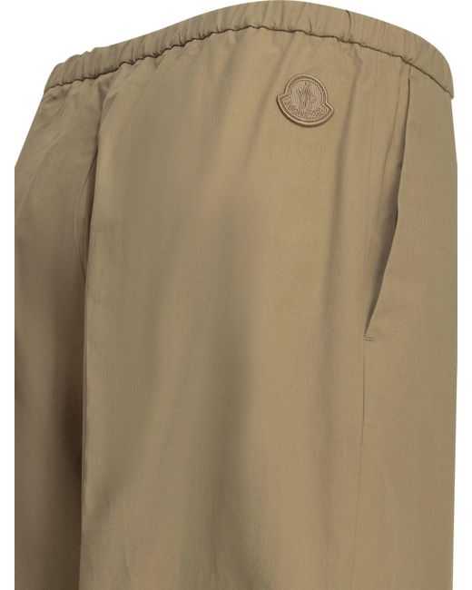 Moncler Natural Casual Cotton Pants