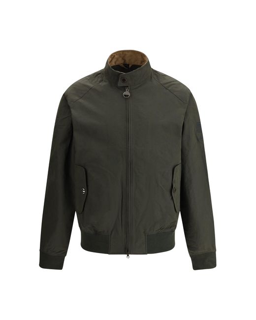 Barbour Gray Rectifier Harrington Jacket Sage for men