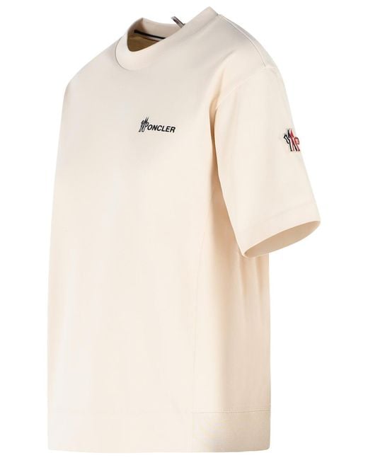 Moncler Natural Ivory Cotton T-Shirt