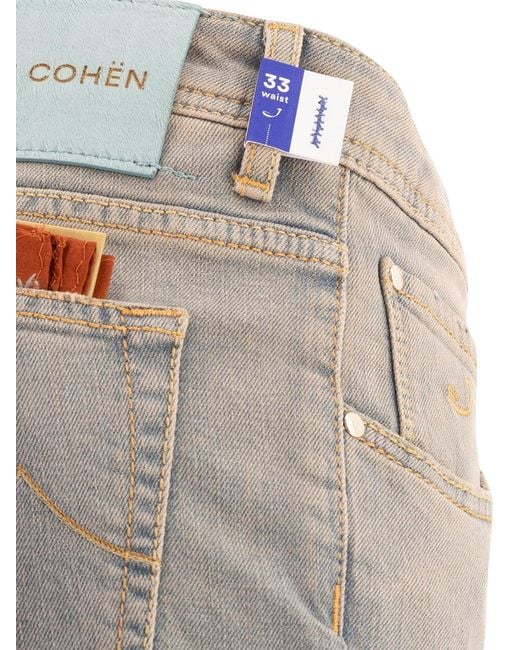 Jacob Cohen Gray "Scott Cropped" Jeans for men
