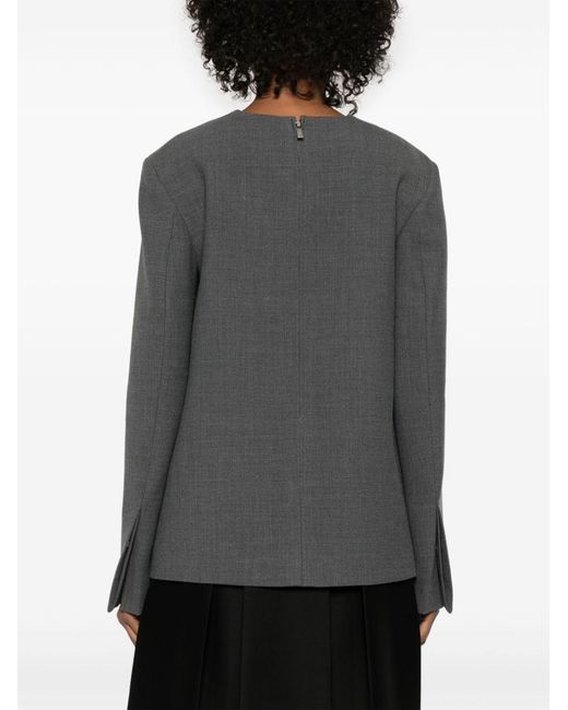 Totême Gray Mélange Effect Blouse