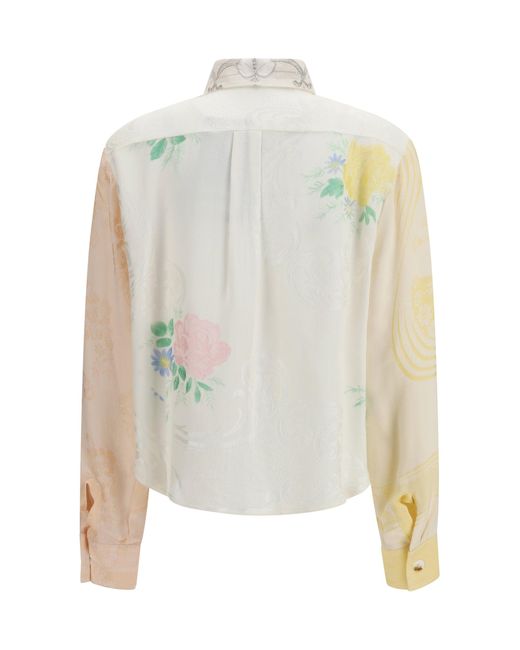 E.L.V. Denim White Shirt Emilie Embroidered