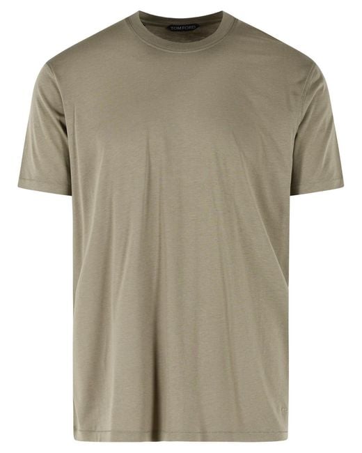 Tom Ford Gray Cotton Blend T-Shirt for men