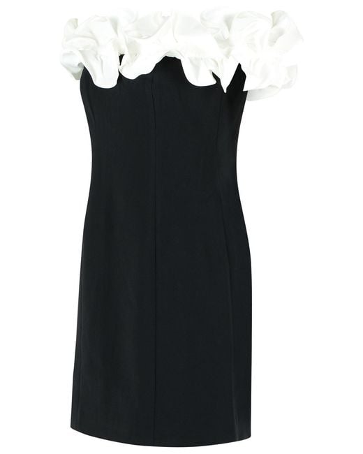 ROTATE BIRGER CHRISTENSEN Black Mini Dress With Ruffles
