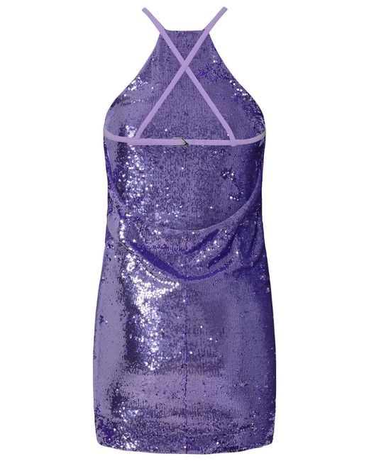The Attico Purple Polyester Audrey Dress