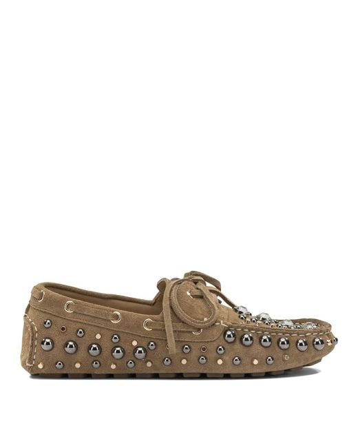 Strategia Brown Leather Loafers
