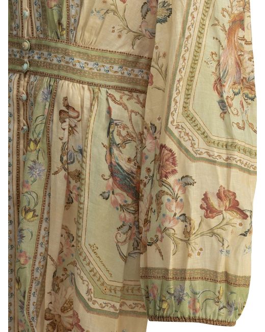 Zimmermann Metallic "Roselight" Short Dress