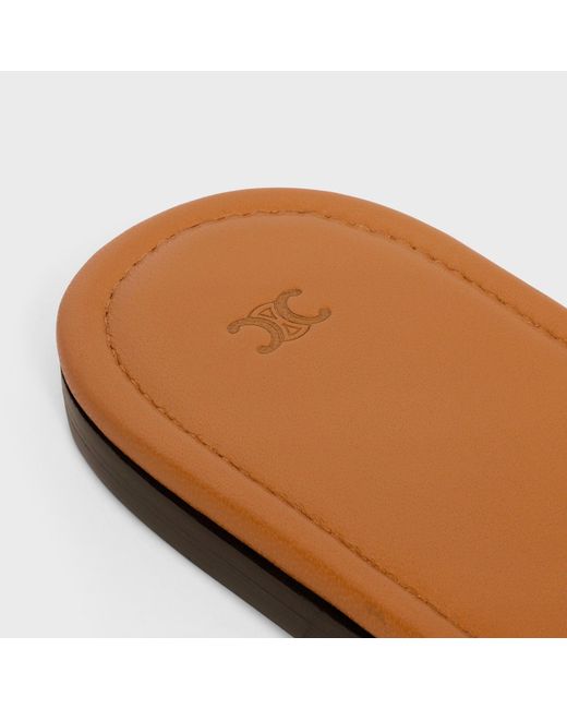 Céline Brown Leather Sandals Mules