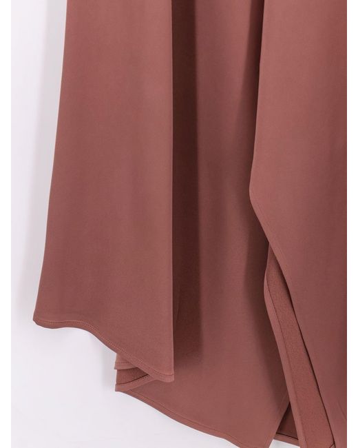 Alysi Brown Satin Skirt