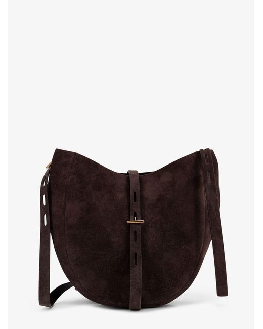 MINOBOSSI Brown Suede Shoulder Bag