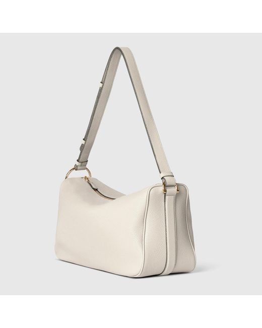 Gucci Natural Half Horsebit" Shoulder Bag