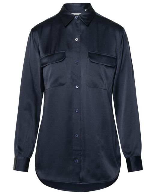 Equipment Blue Silk Shirt