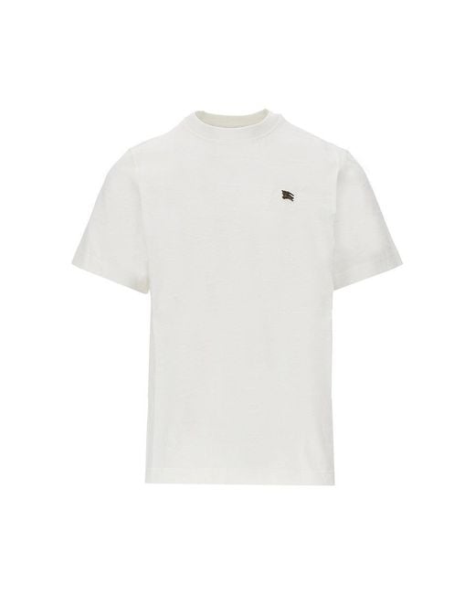 Men's White Metal Ekd Detail T-Shirt