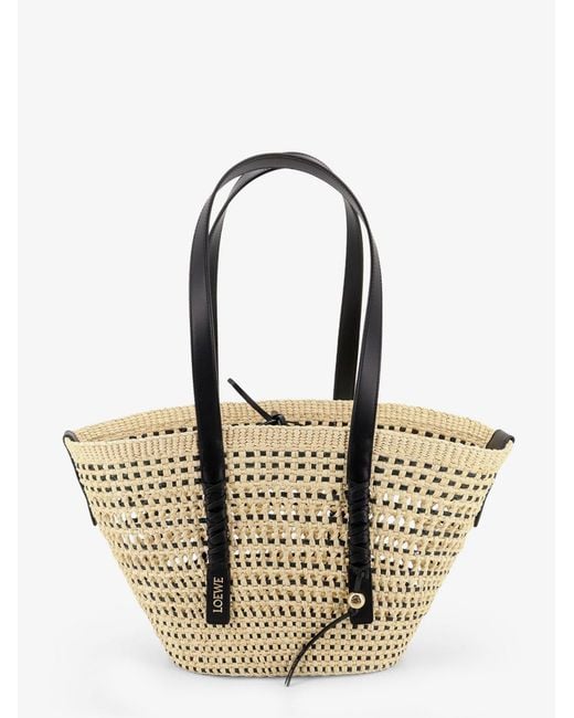 Loewe Metallic Paula's Ibiza Braid Raffia Leather Shoulder Bag
