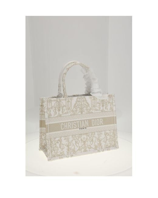 Dior Gray Dior Medium Tote Bag