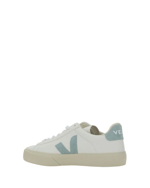 Veja White Campo Chrome Leather Sneakers Extra-/Matcha