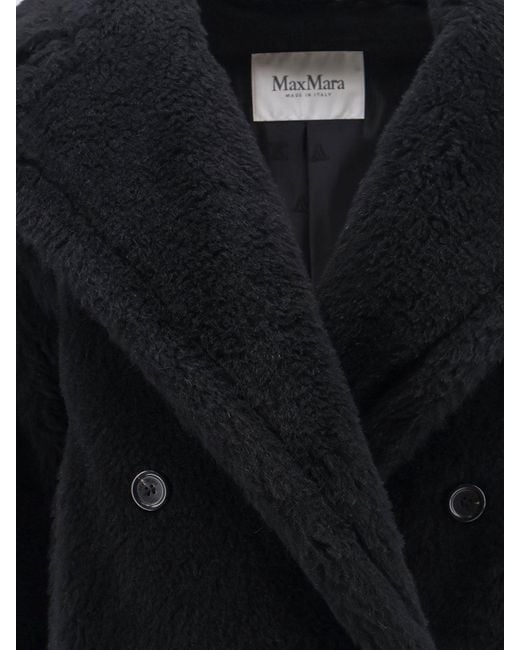 Max Mara Black Mxmalcuno Alpaca, Virgin Wool And Silk Jacket