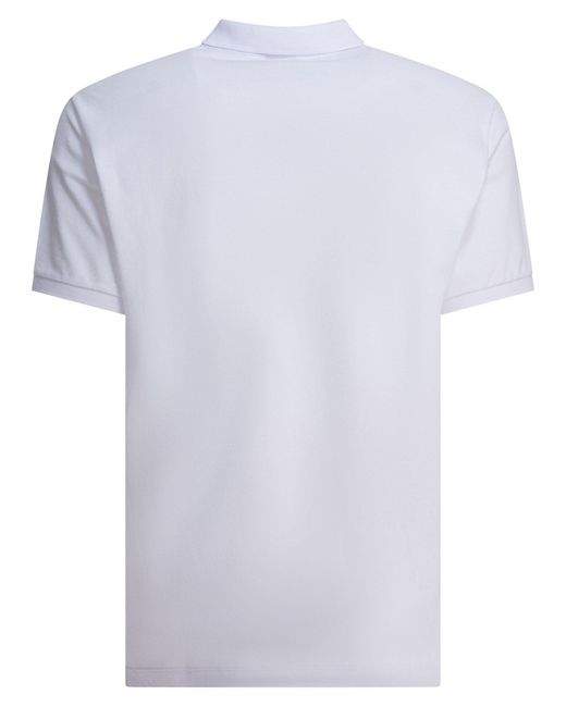 Stone Island White Organic Cotton Piqué Polo Shirt for men