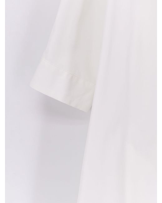 Aspesi White Cotton Long Dress