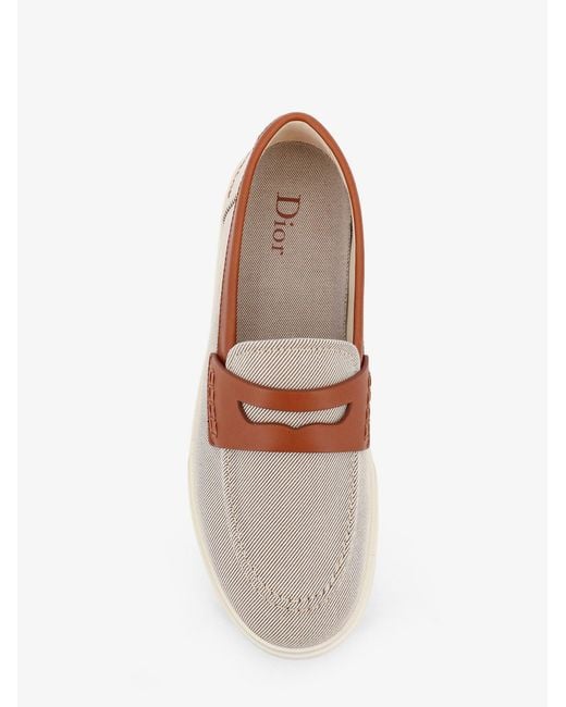 Dior White Dior Chester Dioriviera Canvas And Leather Loafers for men