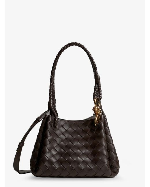 Bottega Veneta Black Parachute Leather Crossbody Bag
