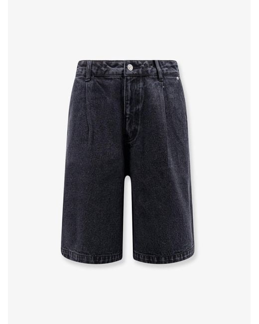 DUNST Blue Back Denim Bermuda Shorts for men