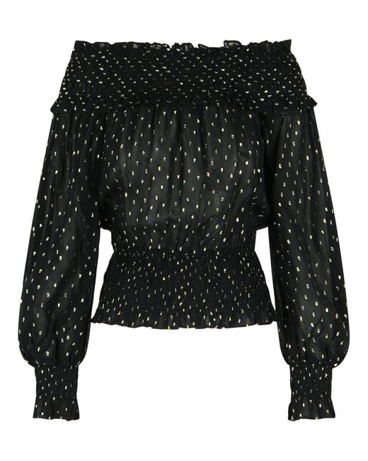 Self-Portrait Black Self Portrait 'Chiffon' Viscose Sweater
